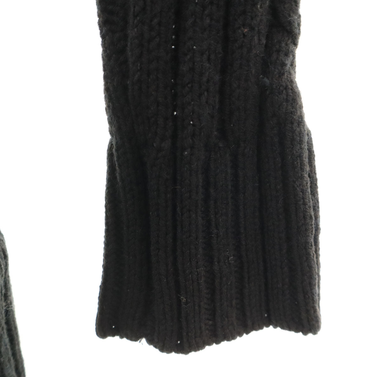 BURBERRY BLUE LABEL バーバリーブルーレーベル ウールブレンド 長袖 ダッフルニット フーディー カーディガン 38 ブラック 三陽商会 レディース