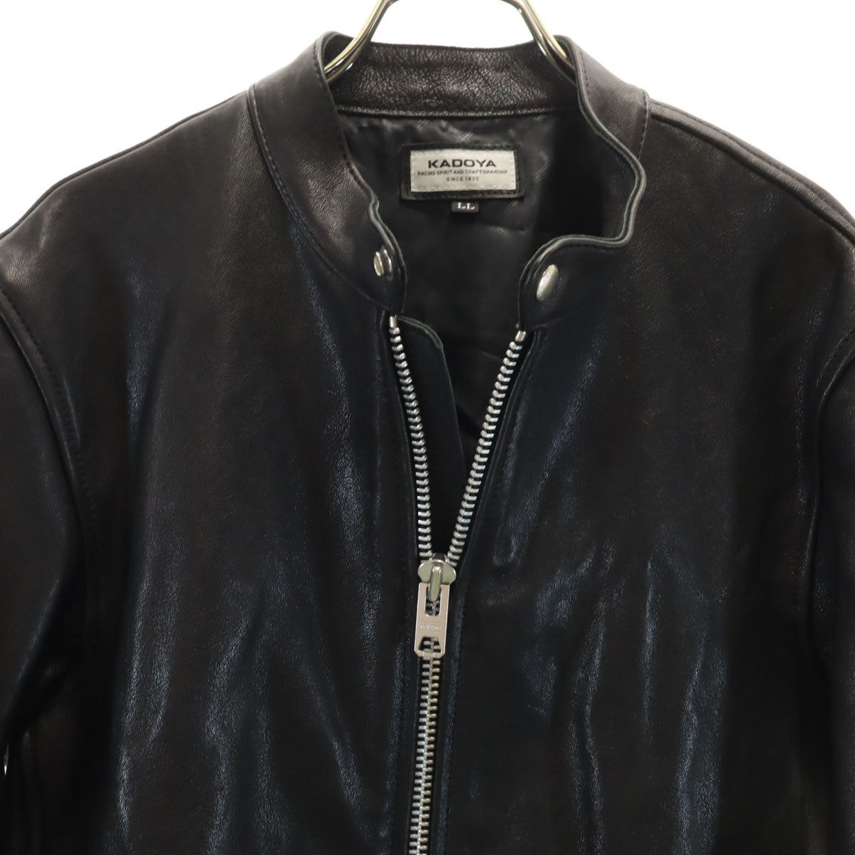 美品 KADOYA カドヤ レザージャケット LL ブラック メンズ