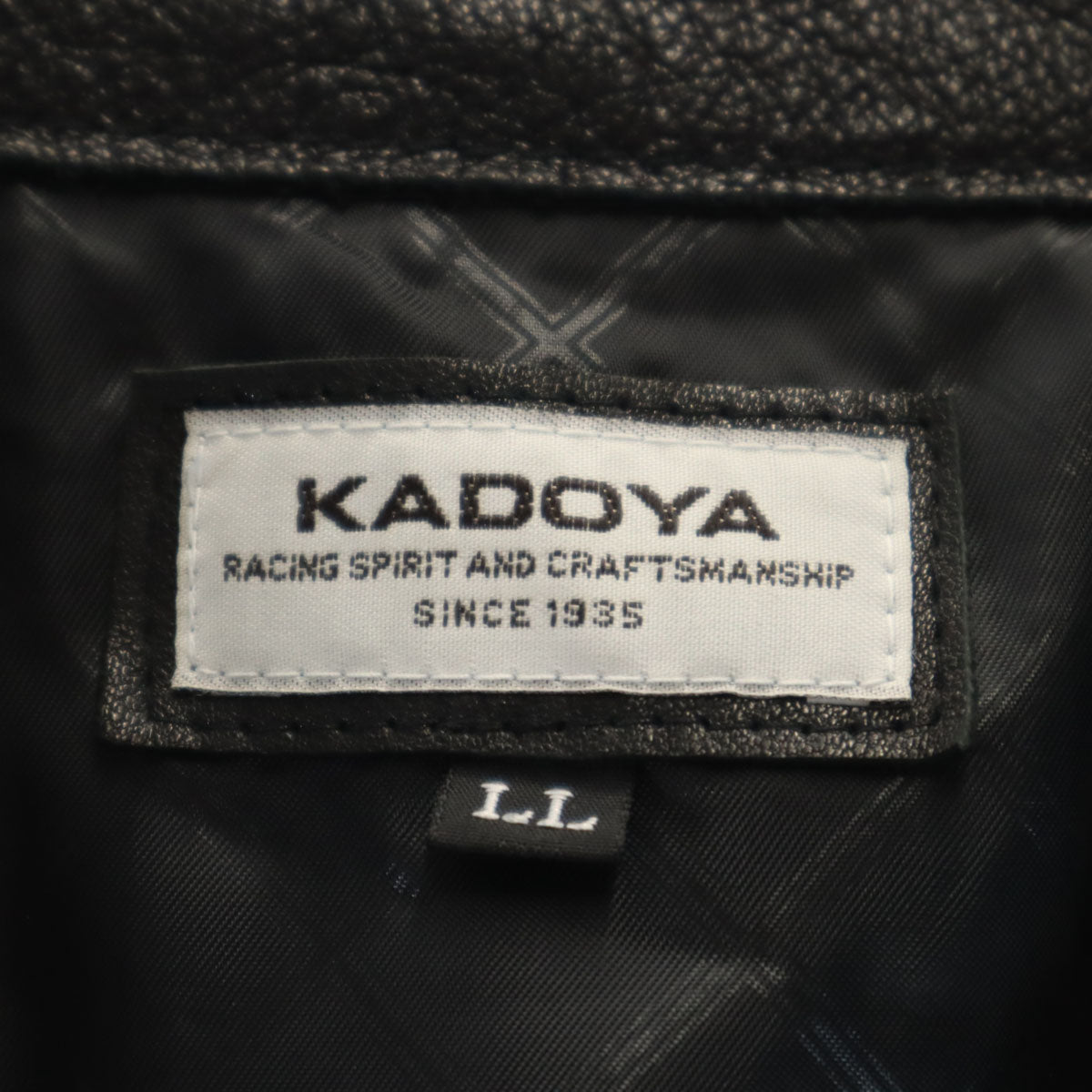 美品 KADOYA カドヤ レザージャケット LL ブラック メンズ