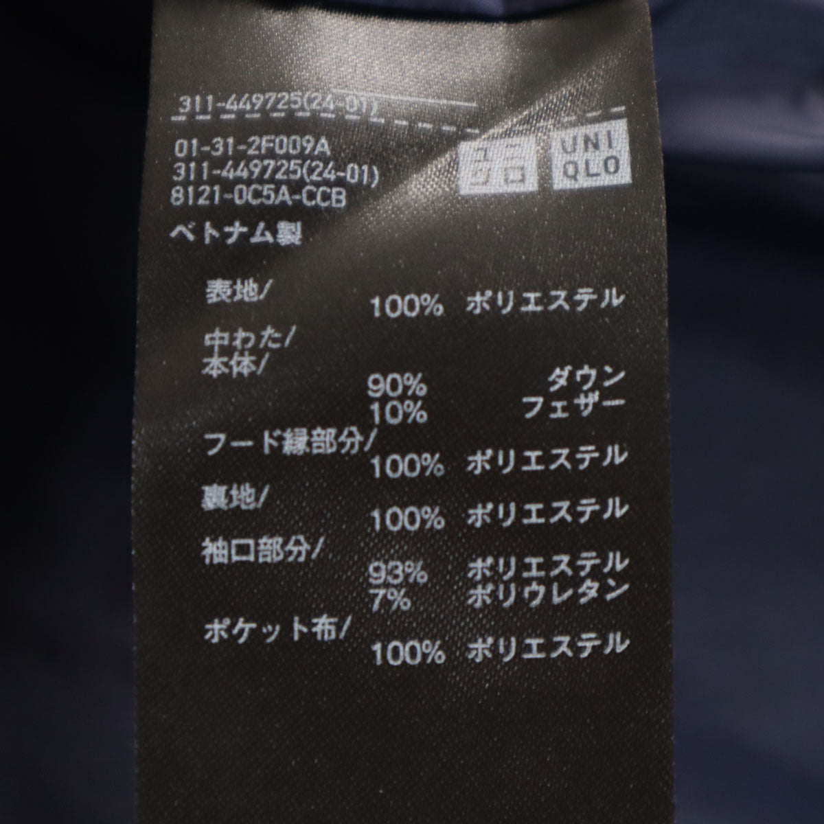 UNIQLO ユニクロ シームレス ダウンパーカー L ネイビー 3Dカット メンズ