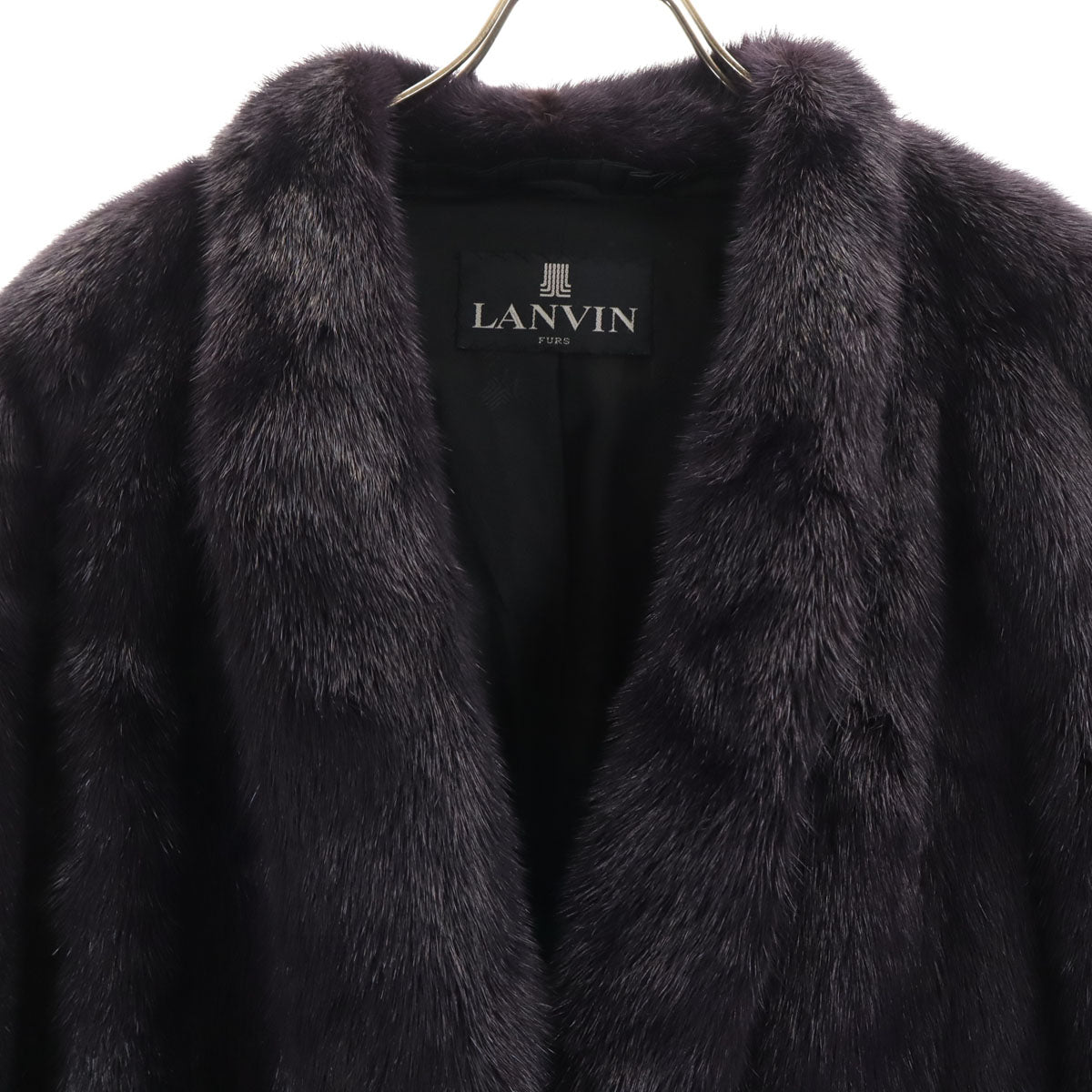 LANVIN ランバン 90s オールド 毛皮コート パープル リアルファー レディース