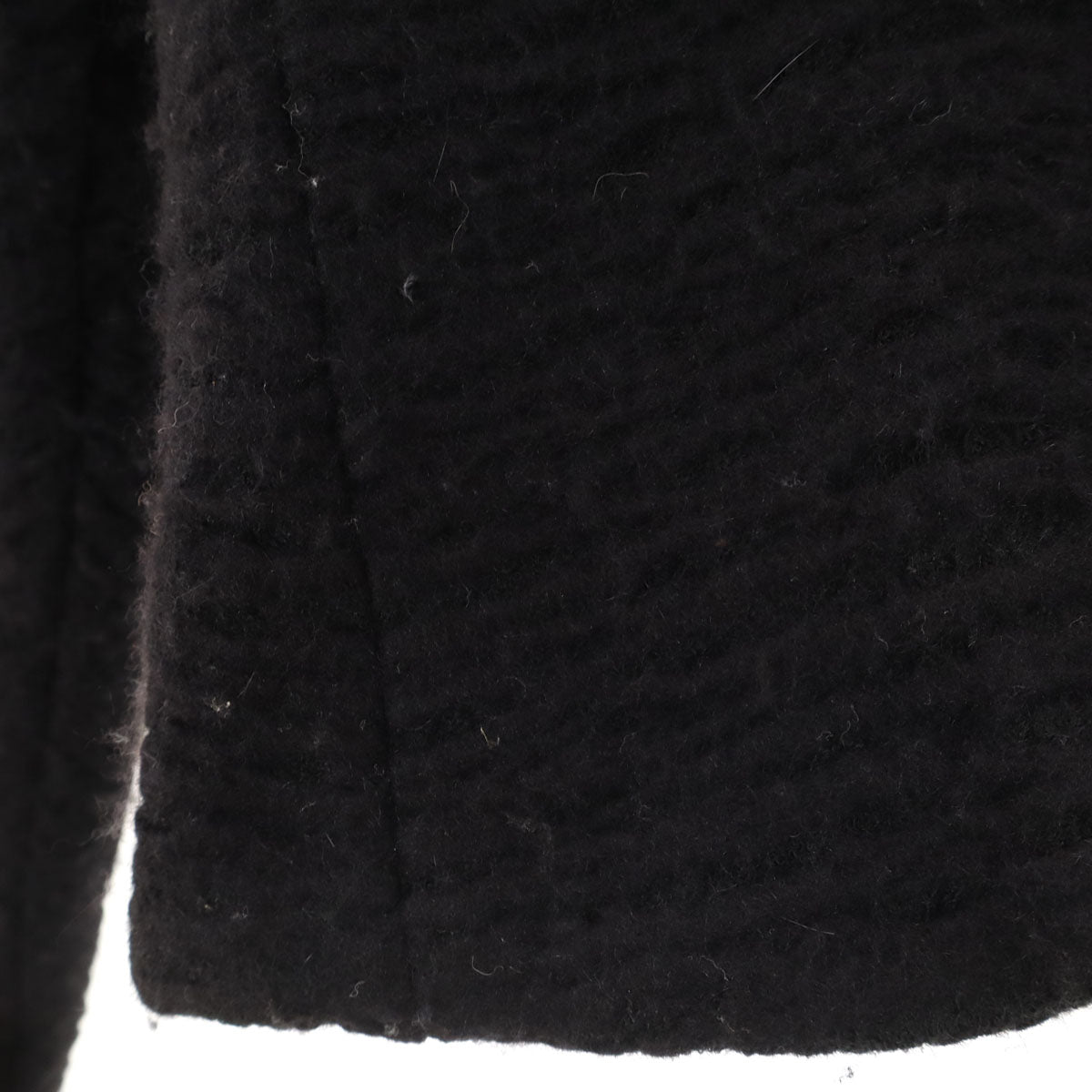 Emporio Armani エンポリオアルマーニ 90s イタリア製 オールド ノーカラージャケット 40 ブラック レディース