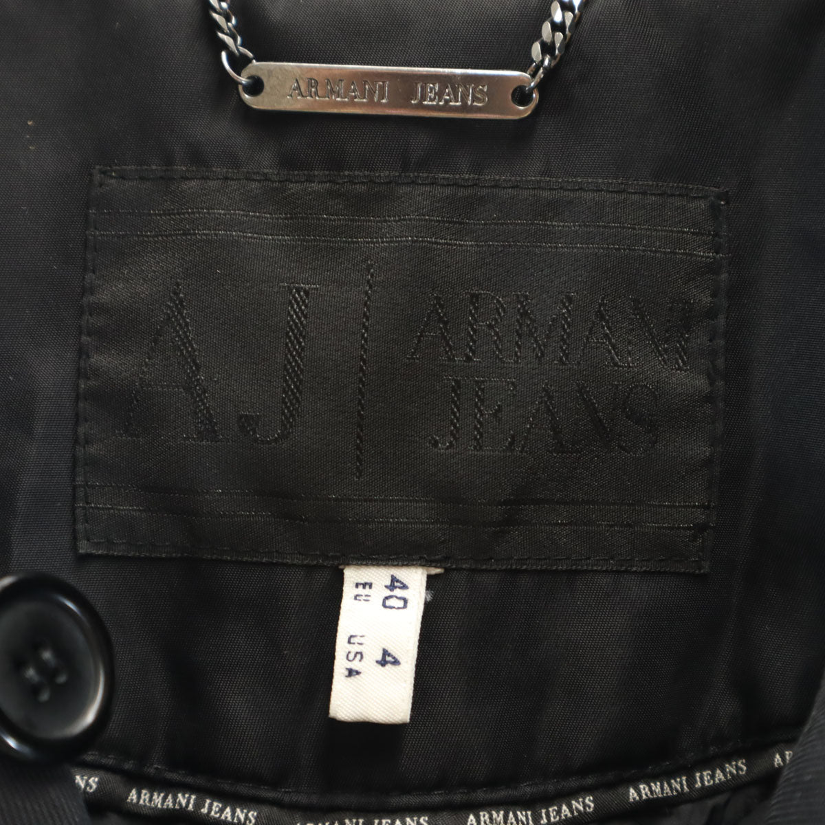 ARMANI JEANS アルマーニジーンズ ジャケット USA4 ブラック レディース