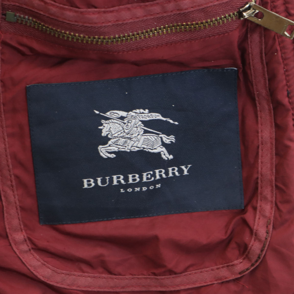 BURBERRY バーバリー キルティングジャケット M レッド系 メンズ