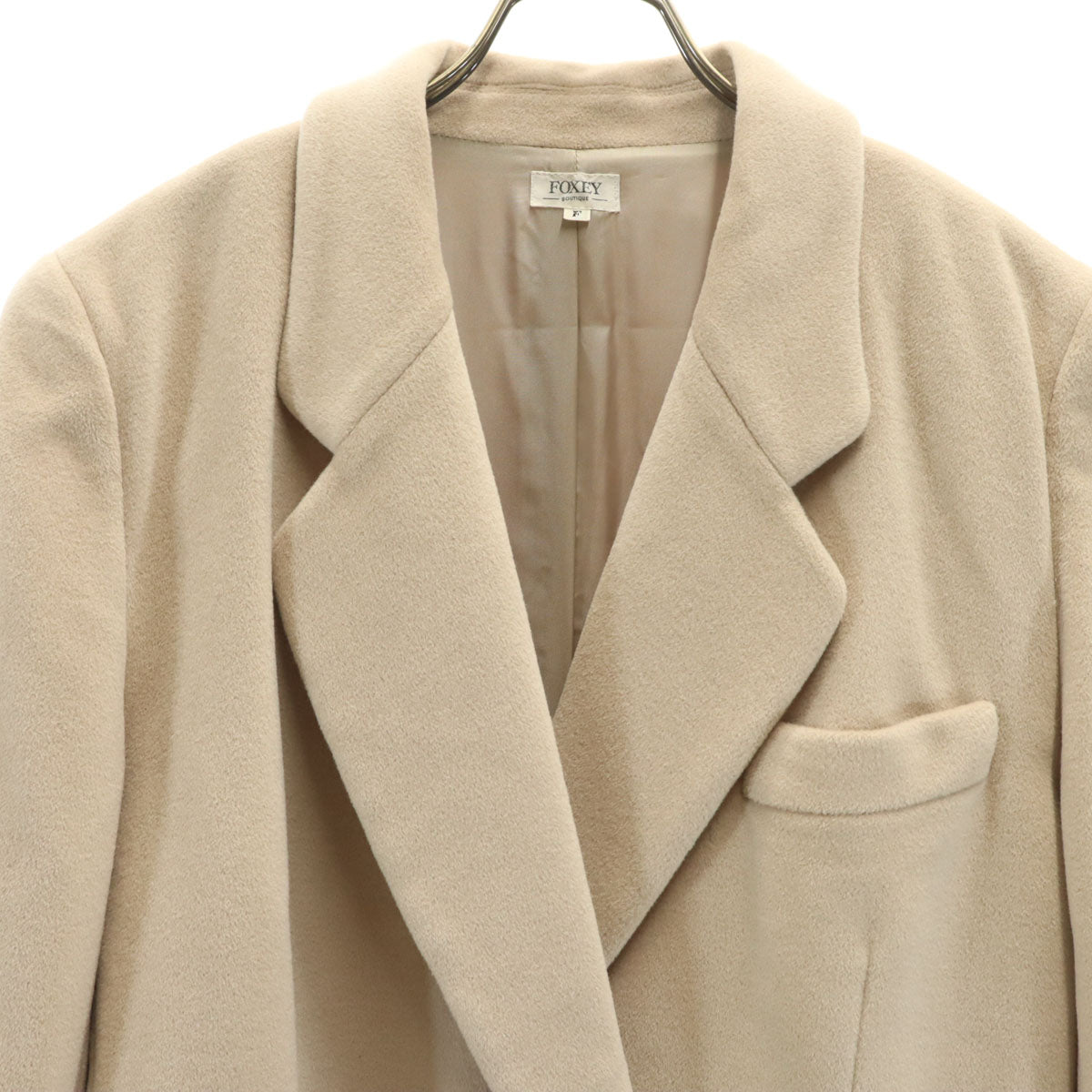 FOXEY フォクシー 日本製 カシミヤブレンド ジャケット F ベージュ レディース