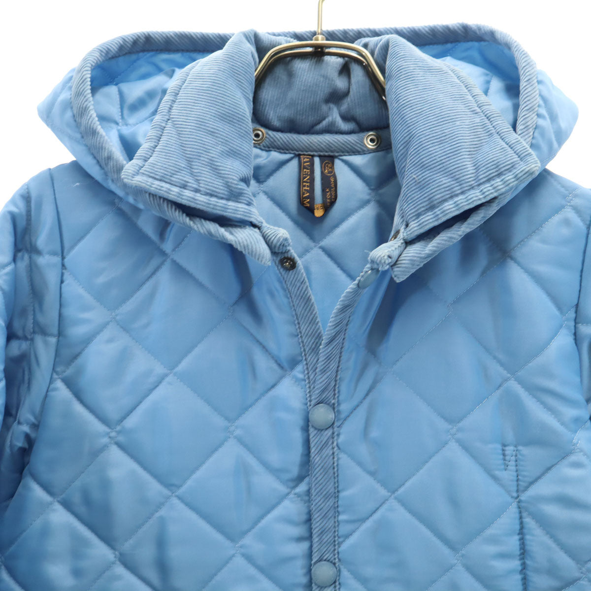 LAVENHAM ラベンハム イングランド製 キルティングコート 34 水色 レディース