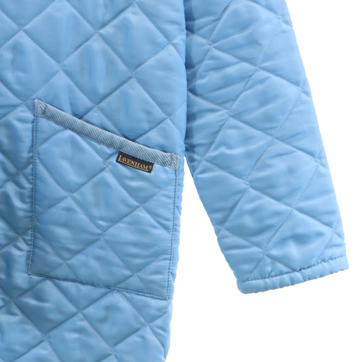 LAVENHAM ラベンハム イングランド製 キルティングコート 34 水色 レディース