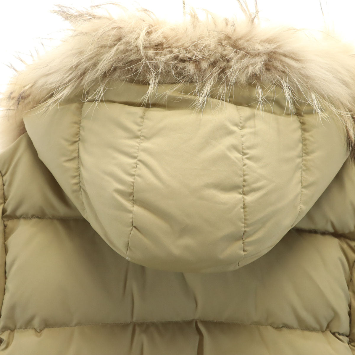 MONCLER モンクレール ダウンジャケット 0 ベージュ ラクーンファー付き レディース