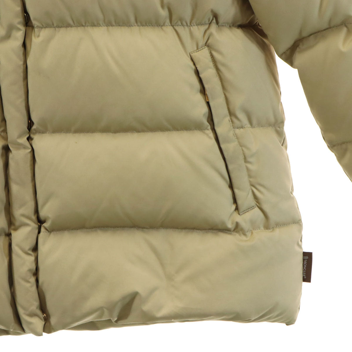 MONCLER モンクレール ダウンジャケット 0 ベージュ ラクーンファー付き レディース