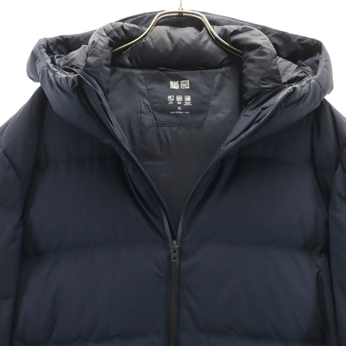 UNIQLO ユニクロ シームレス ダウンパーカー XL ネイビー メンズ