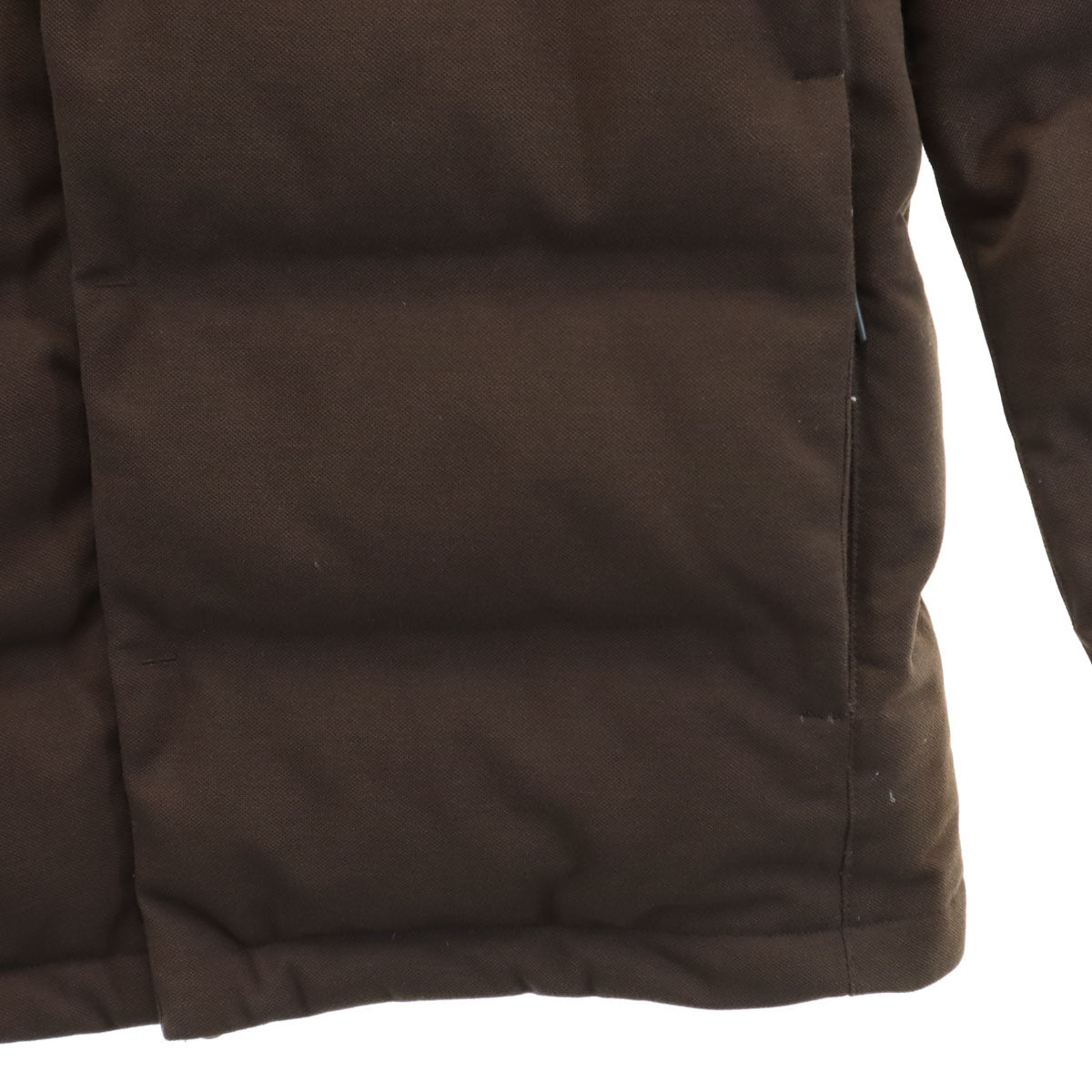 LACOSTE ラコステ ピケ ダウンジャケット XS ブラウン メンズ