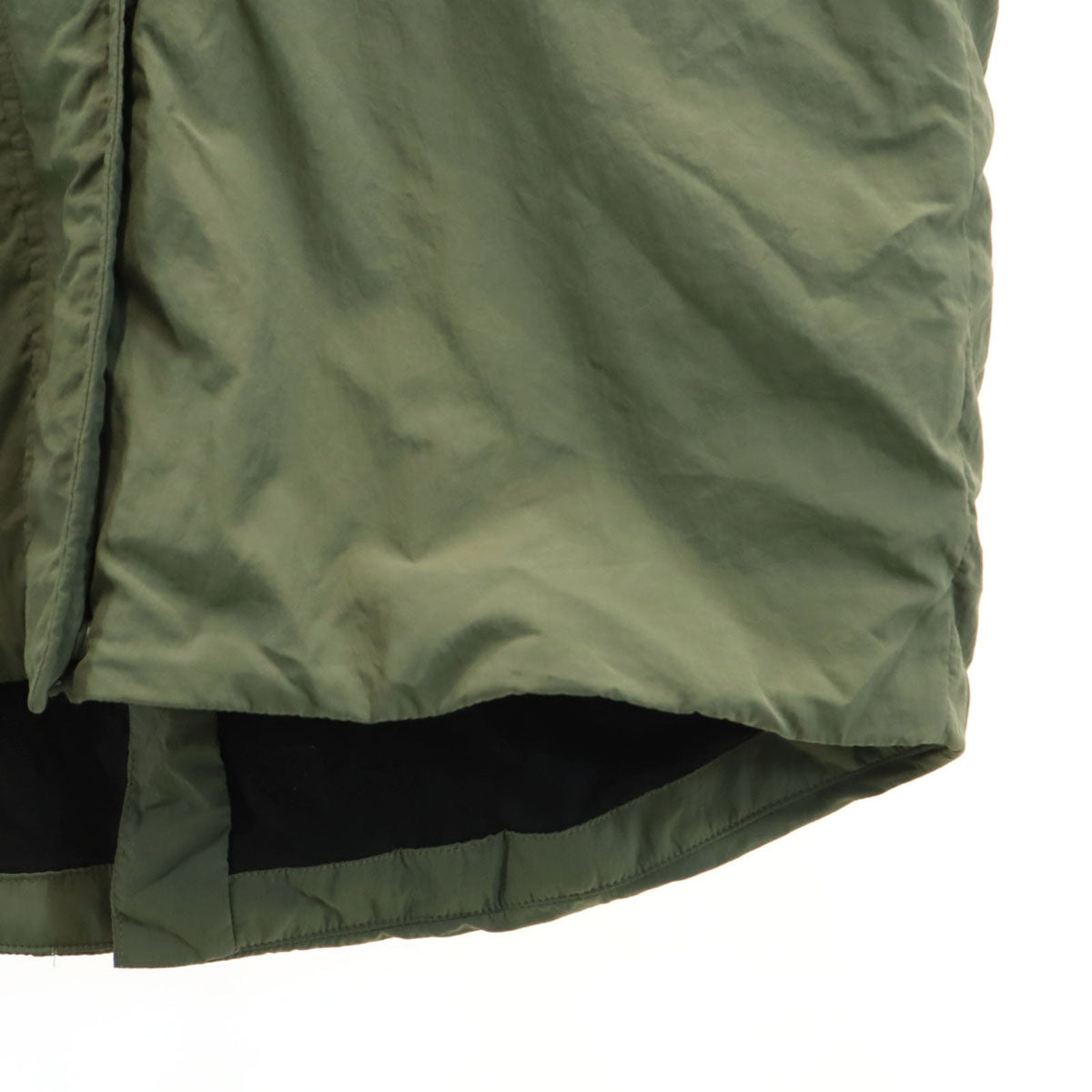 adidas アディダス ナイロンジャケット 150 カーキ 裏トリコット 薄中綿入り キッズ