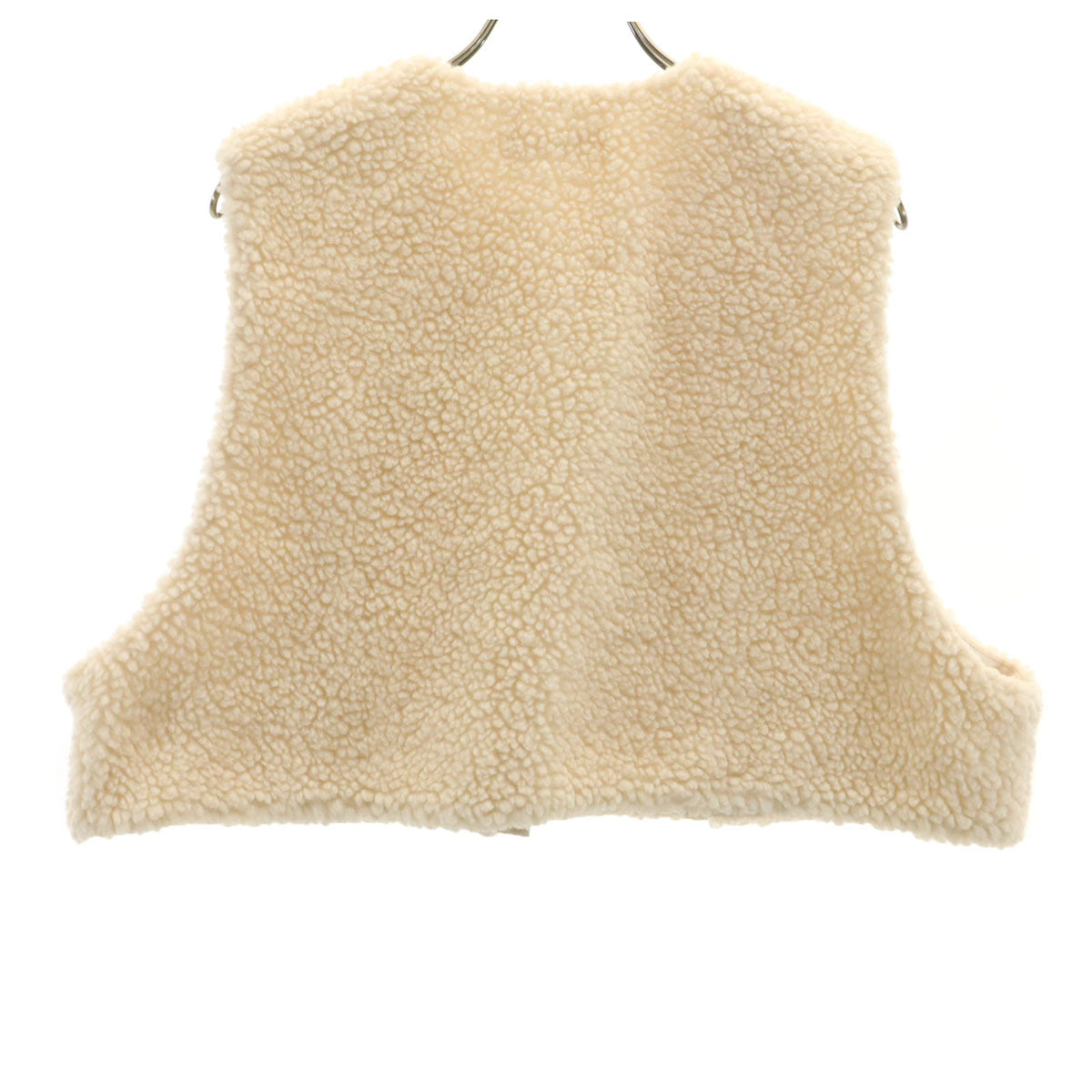美品 sacra サクラ 日本製 ボア ベスト 38 アイボリー レディース