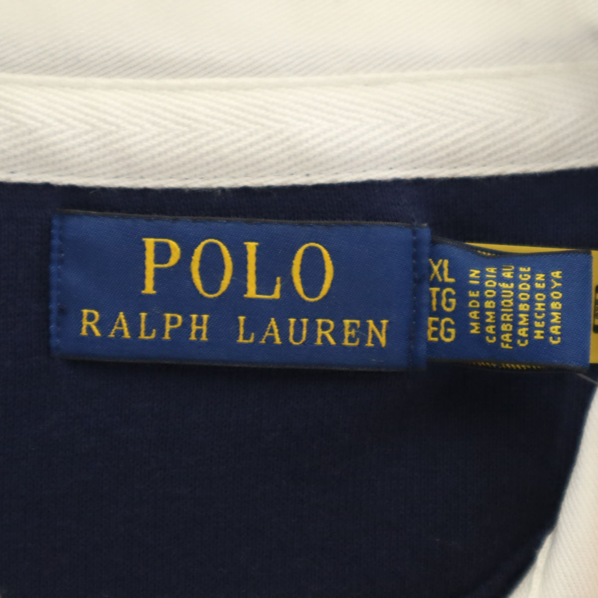 未使用 POLO RALPH LAUREN ポロラルフローレン 長袖 ポロシャツ XL ネイビー メンズ