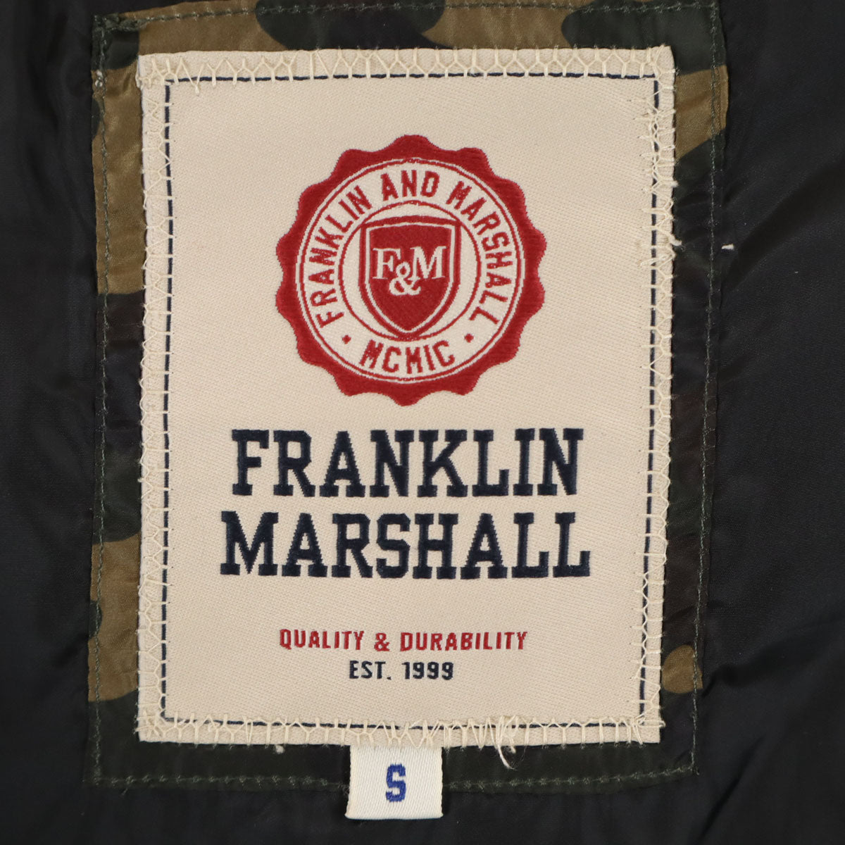 FRANKLIN&MARSHALL フランクリンマーシャル 迷彩 ダウンジャケット S メンズ