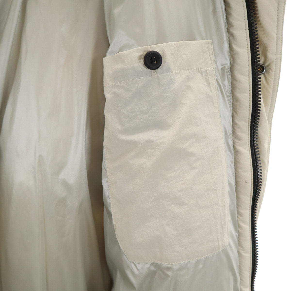 nano universe ナノユニバース 西川ダウン SHIELD ダウンジャケット XL ベージュ メンズ