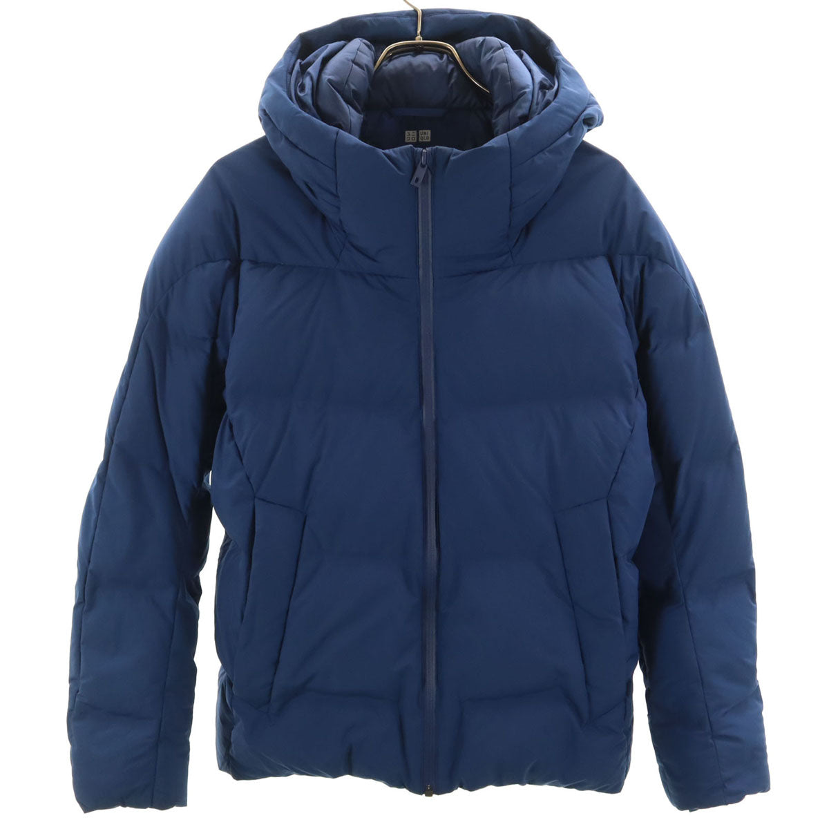 UNIQLO ユニクロ シームレス ダウンパーカー S 青紺 3Dカット メンズ