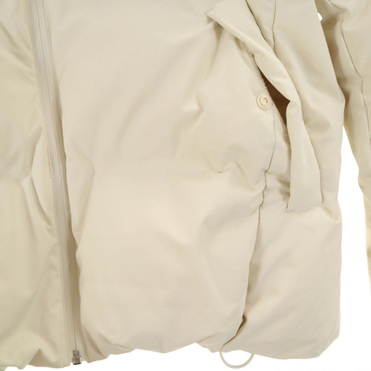 未使用 UNIQLO ユニクロ シームレス ダウンパーカー M アイボリー レディース