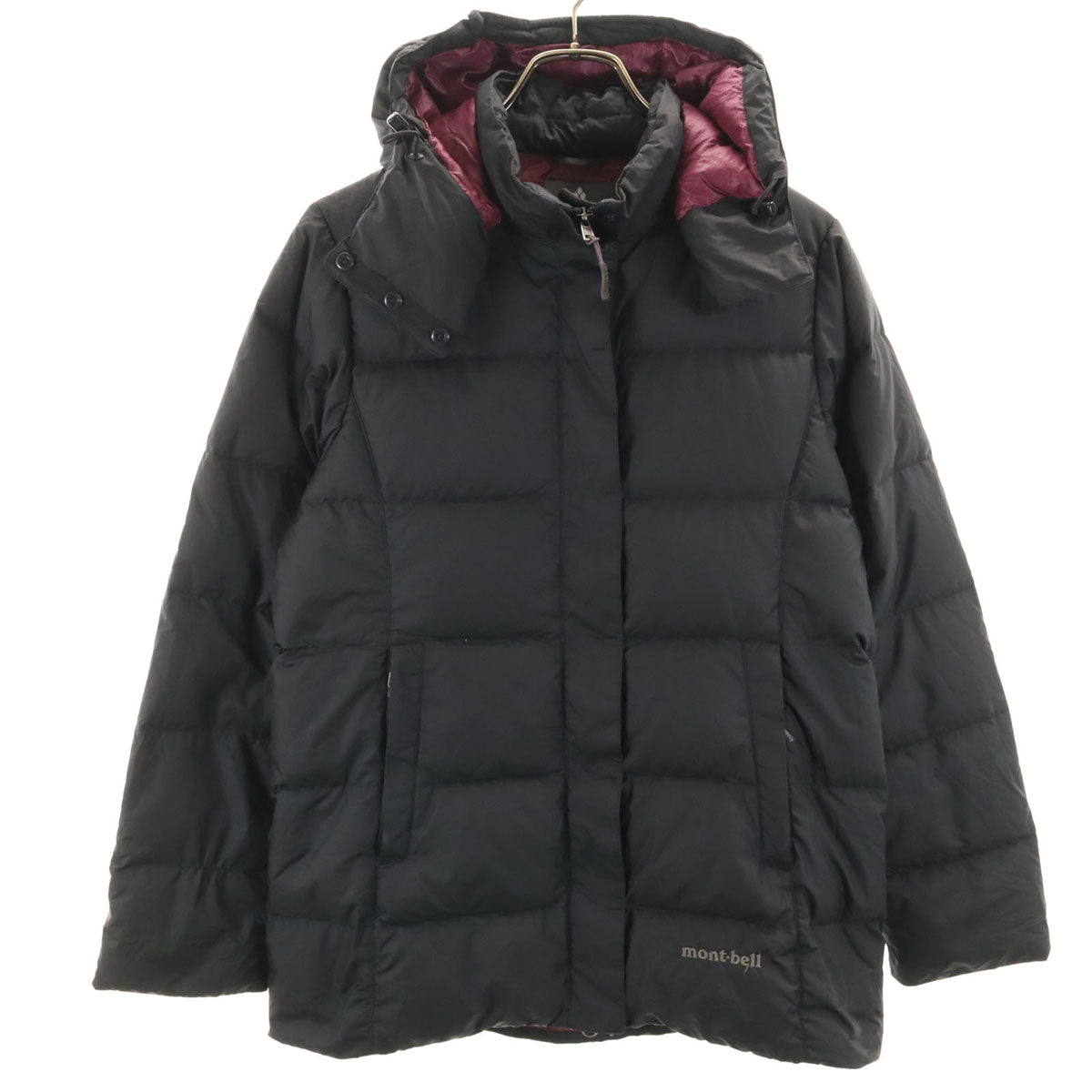 mont-bell モンベル トラベル ダウンパーカー S ブラック 収納袋付き レディース