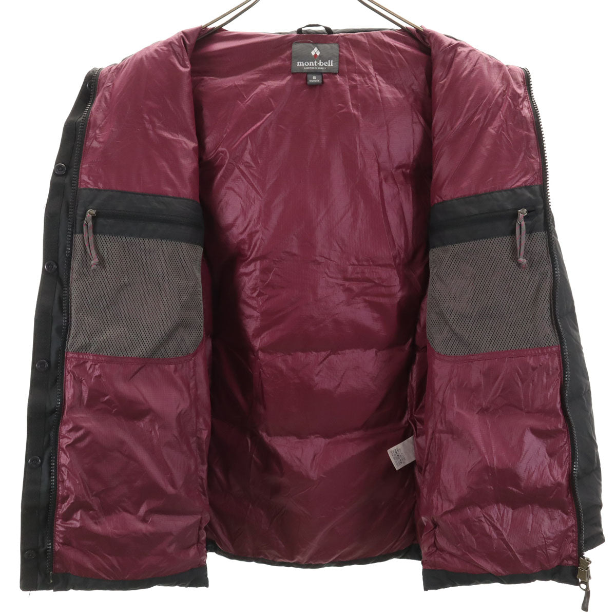 mont-bell モンベル トラベル ダウンパーカー S ブラック 収納袋付き レディース