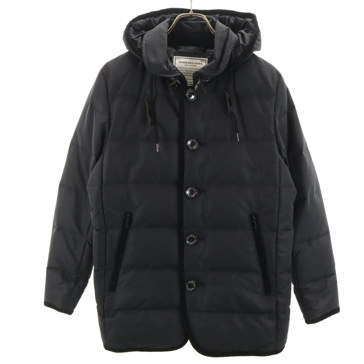 nano universe ナノユニバース NISHIKAWA DOWN ダウンジャケット M ブラック メンズ