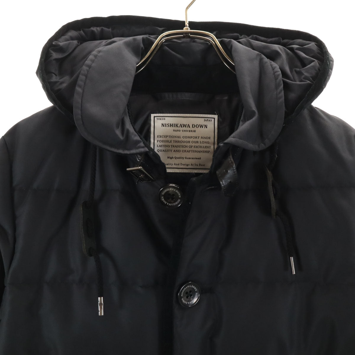 nano universe ナノユニバース NISHIKAWA DOWN ダウンジャケット M ブラック メンズ