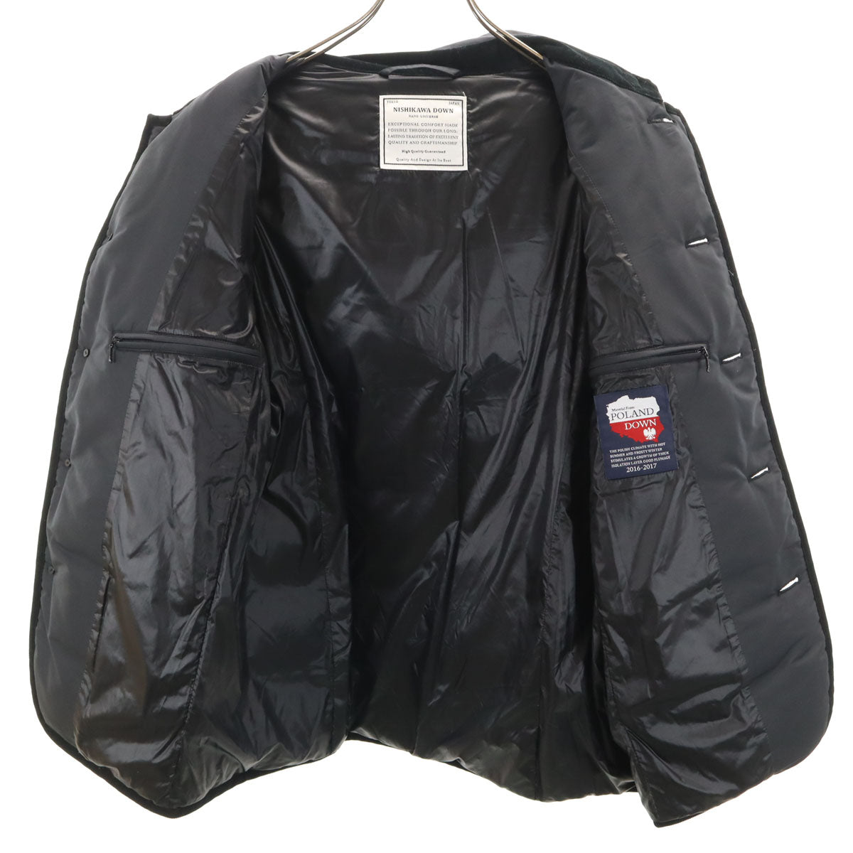 nano universe ナノユニバース NISHIKAWA DOWN ダウンジャケット M ブラック メンズ