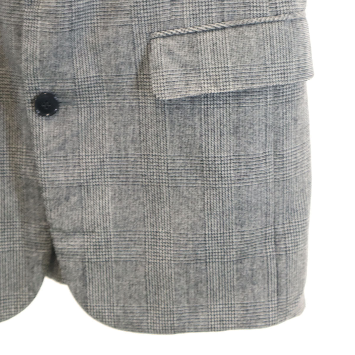 LANVIN ランバン グレンチェック テーラードジャケット 上下 セットアップ M グレー メンズ