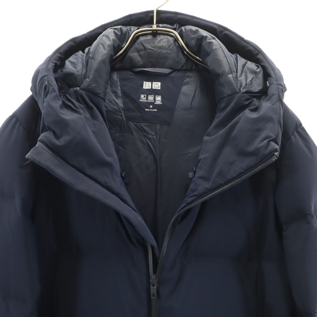 UNIQLO ユニクロ シームレス ダウンパーカー M ネイビー メンズ