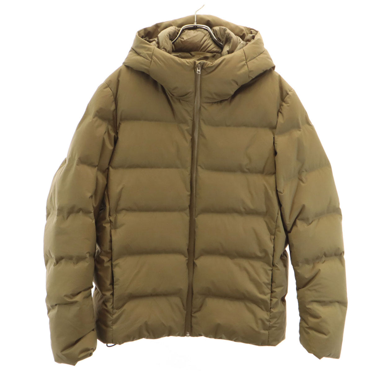 美品 UNIQLO ユニクロ シームレス ダウンパーカー L ブラウン系 メンズ
