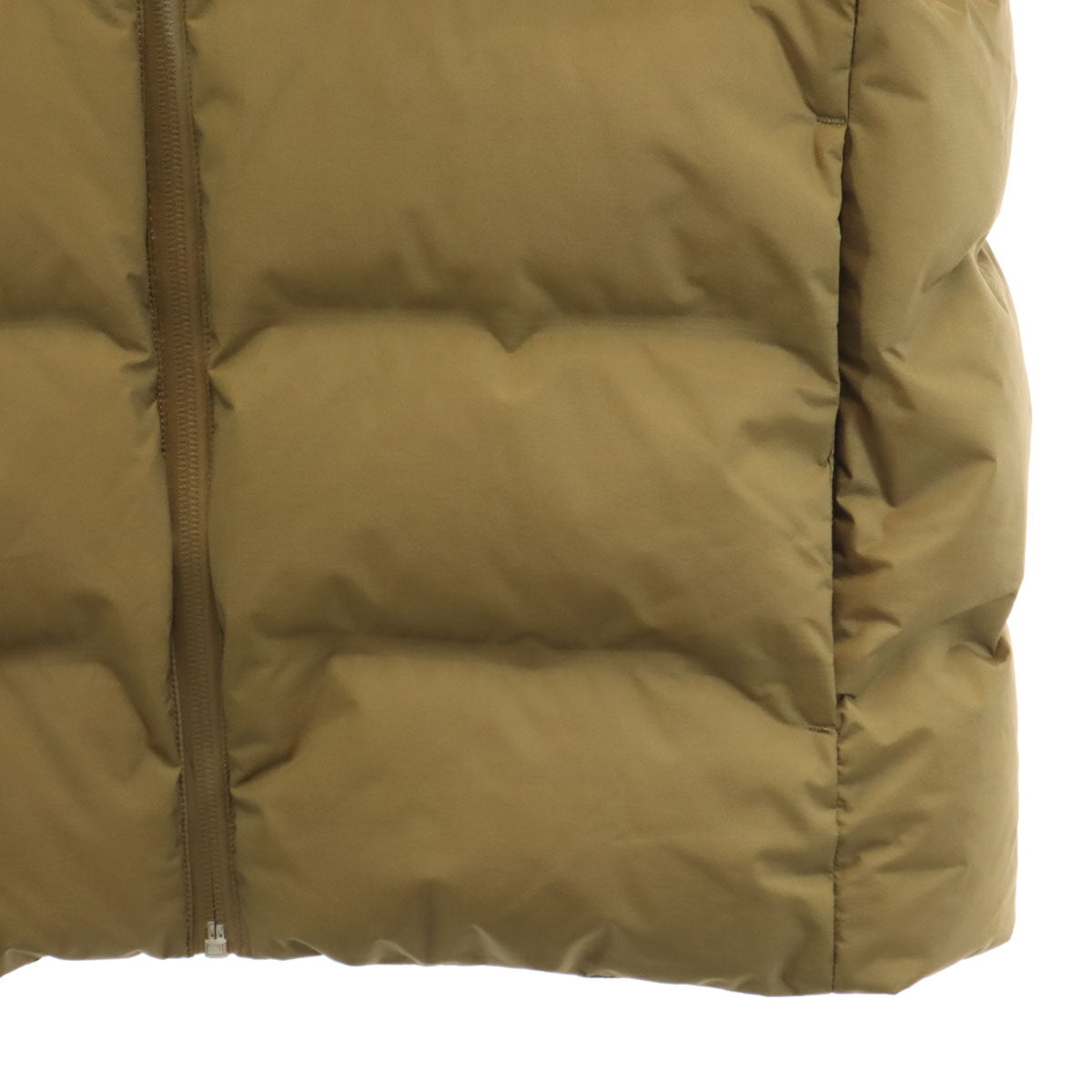 美品 UNIQLO ユニクロ シームレス ダウンパーカー L ブラウン系 メンズ