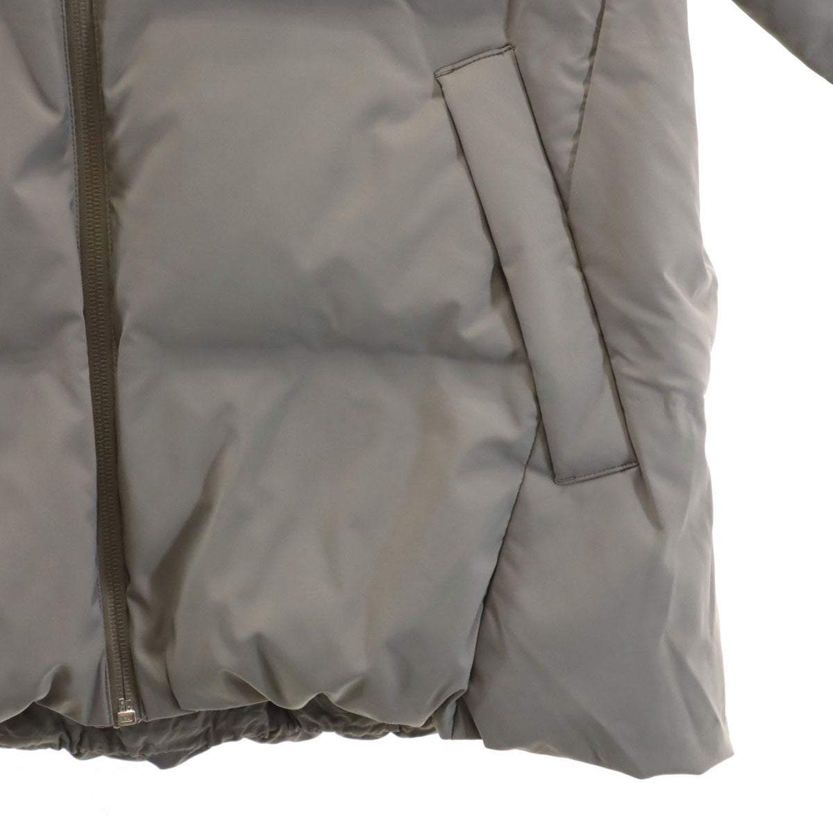 UNIQLO ユニクロ シームレス ダウンパーカー XL グレージュ レディース