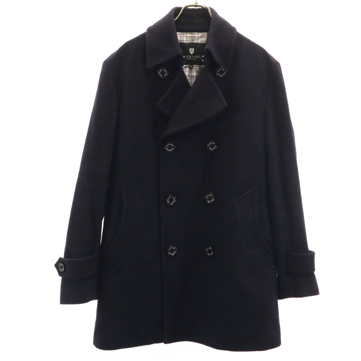 BLACK LABEL CRESTBRIDGE ブラックレーベルクレストブリッジ ウールブレンド ピーコート M ネイビー系 メンズ