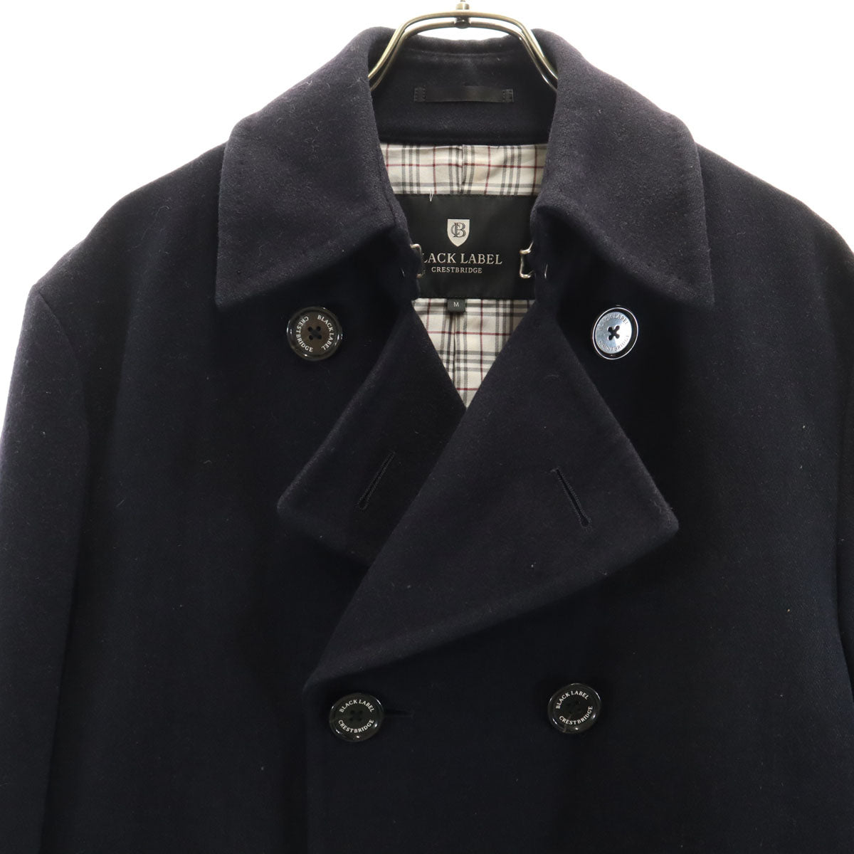 BLACK LABEL CRESTBRIDGE ブラックレーベルクレストブリッジ ウールブレンド ピーコート M ネイビー系 メンズ