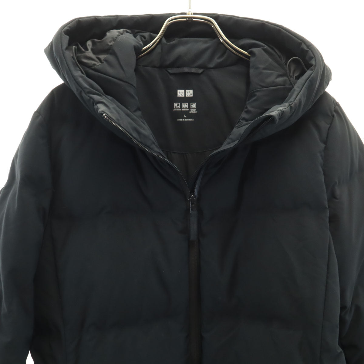 UNIQLO ユニクロ シームレスショート ダウンコート L ブラック レディース