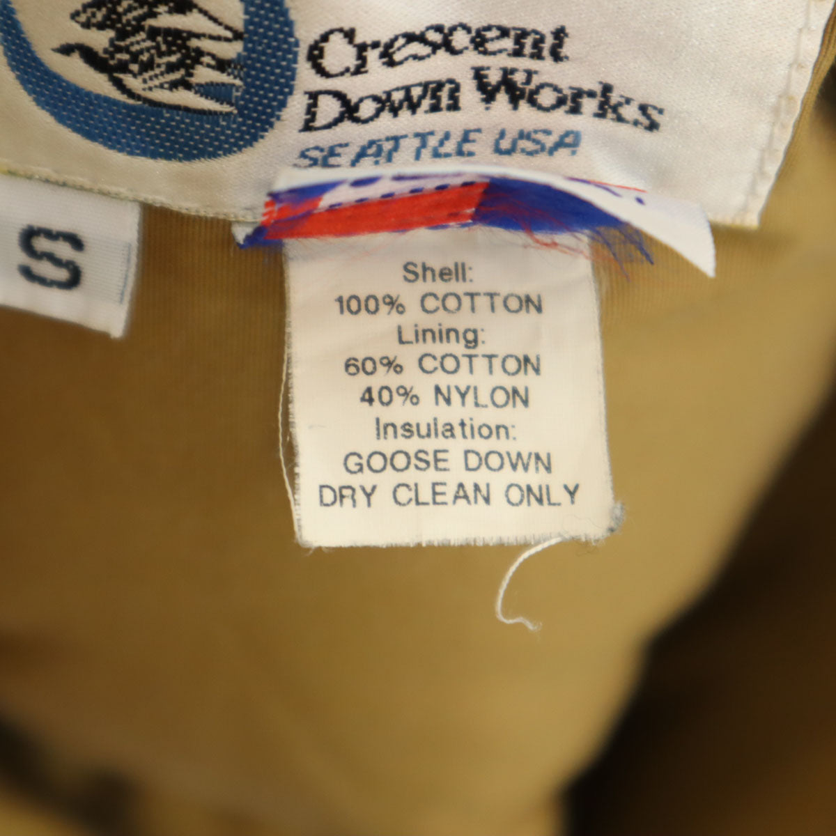 BLUE BLUE ブルーブルー USA製 クレセントダウンワーク デニム ダウンジャケット S ネイビー メンズ