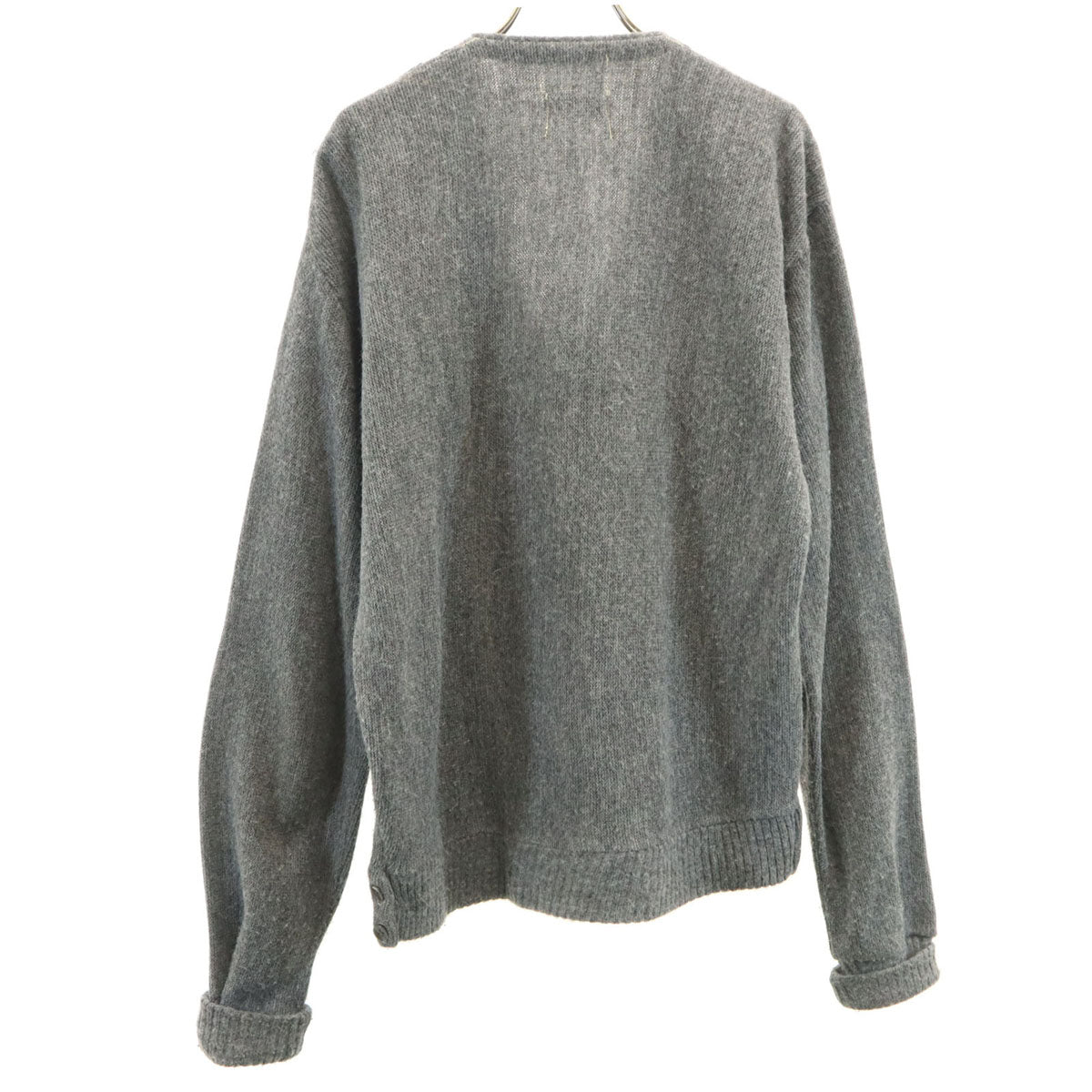 Virgin Orlon Acrylic 70s ヴィンテージ 長袖 ニットカーディガン グレー メンズ