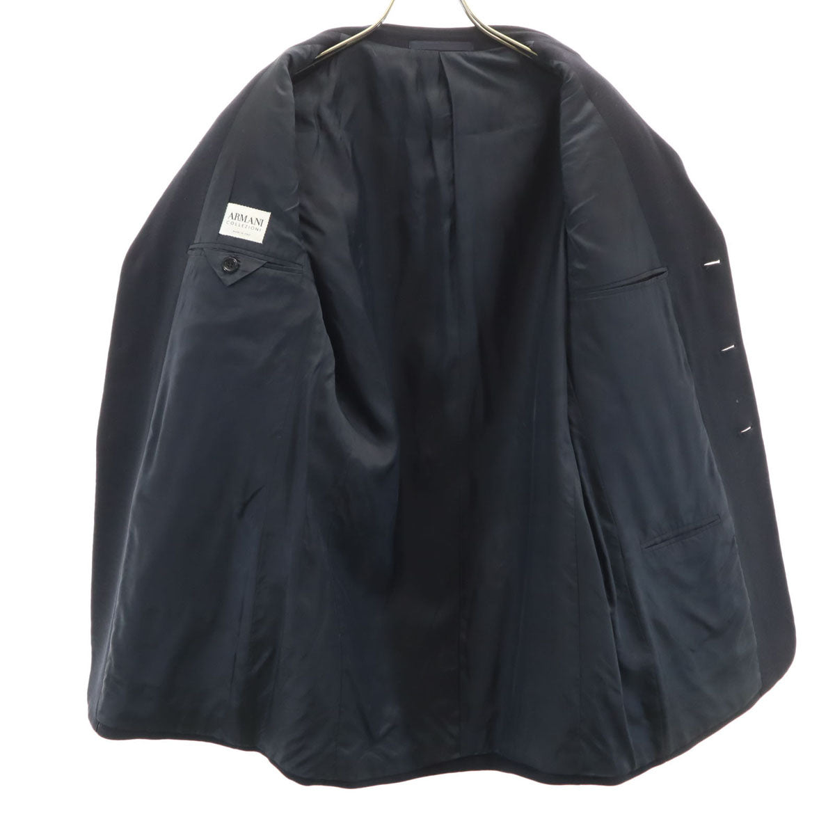 ARMANI COLLEZIONI アルマーニ コレツィオーニ イタリア製 テーラードジャケット 48 ネイビー系 レディース