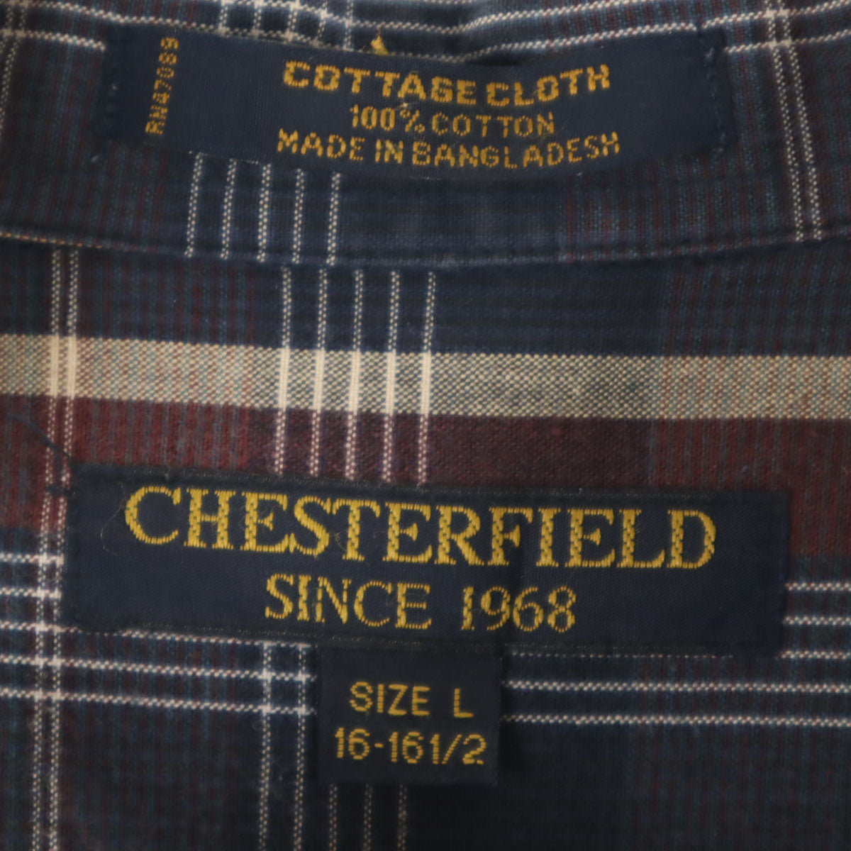 CHESTERFIELD チェスターフィールド 90s オールド 長袖 ボタンダウンシャツ L ネイビー メンズ