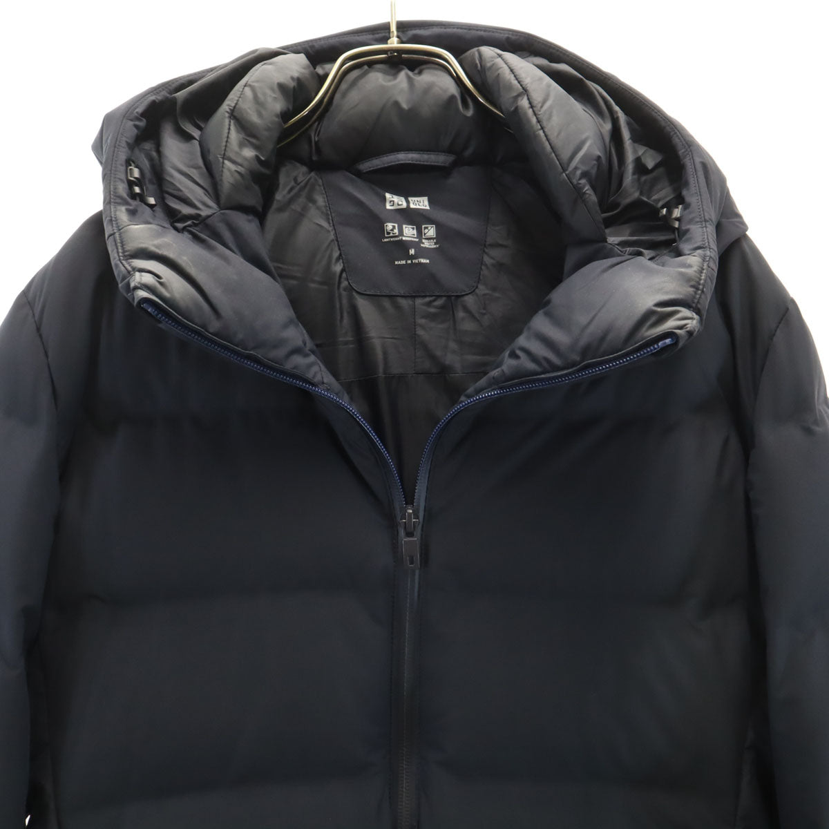 UNIQLO ユニクロ シームレス ダウンパーカー M ネイビー メンズ