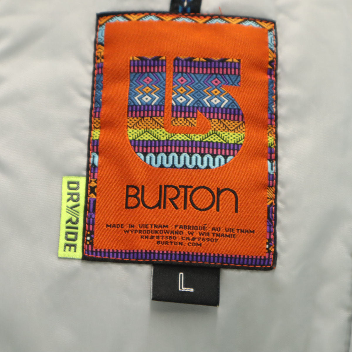 BURTON バートン スノーボード ダウンジャケット L ホワイト系 メンズ