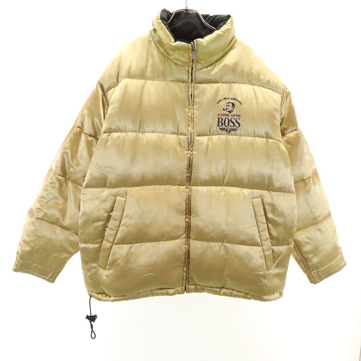 SUNTORY ORIGINAL DESIGN サントリーボス ダウンジャケット ブラック リバーシブル メンズ