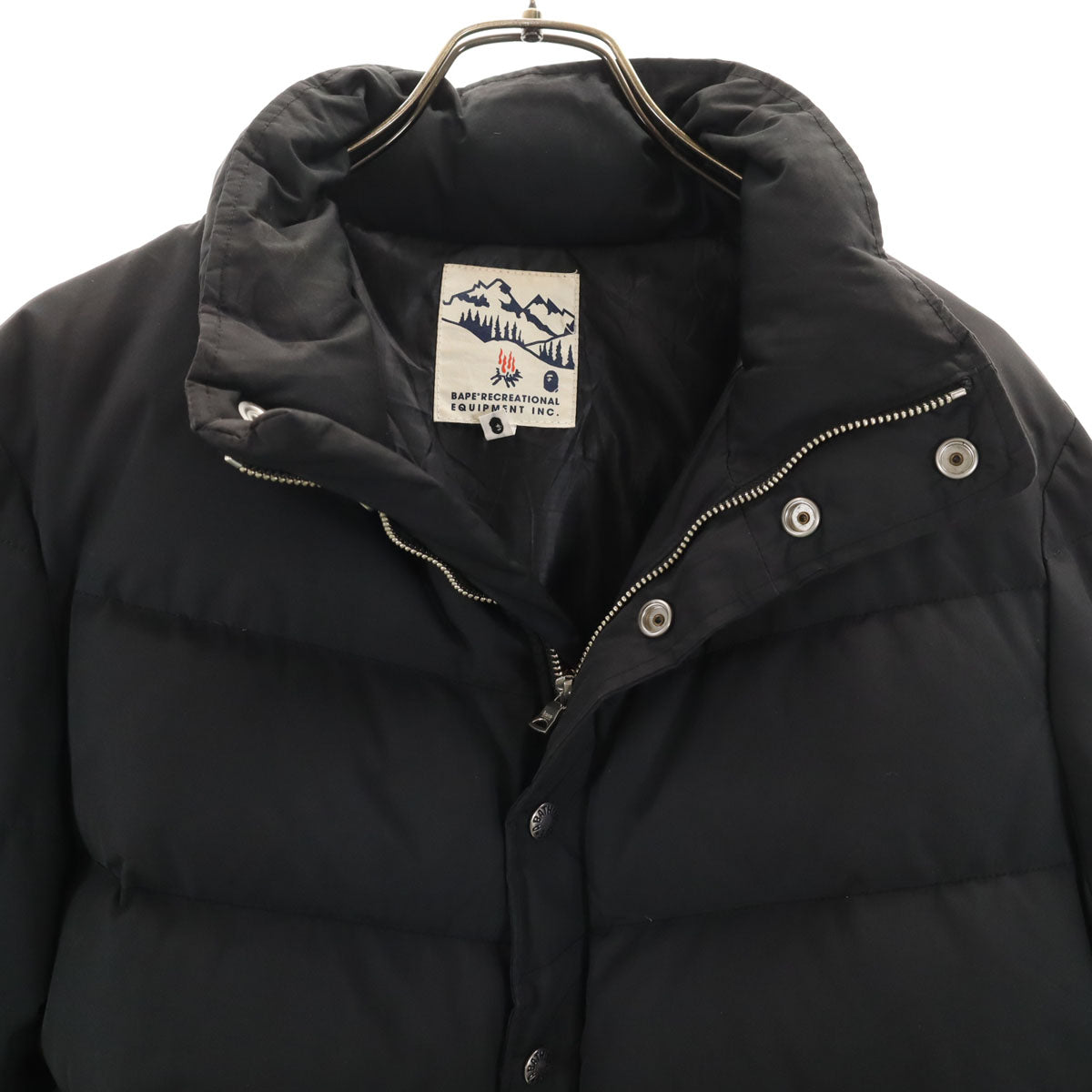 BAPE ベイプ ダウンジャケット M ブラック メンズ