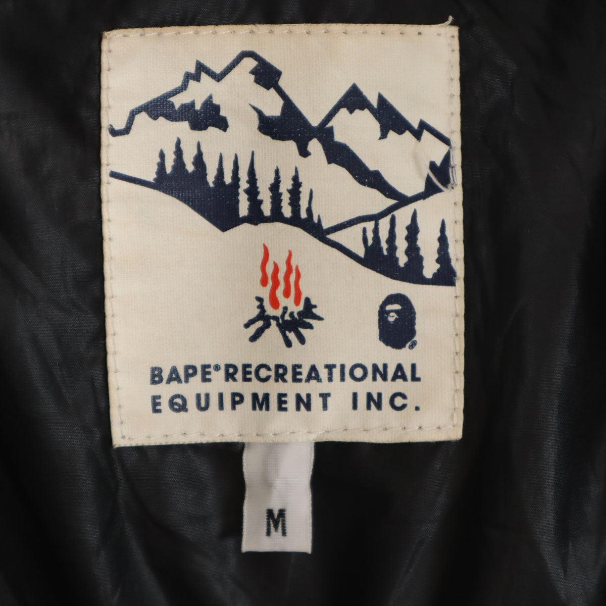 BAPE ベイプ ダウンジャケット M ブラック メンズ