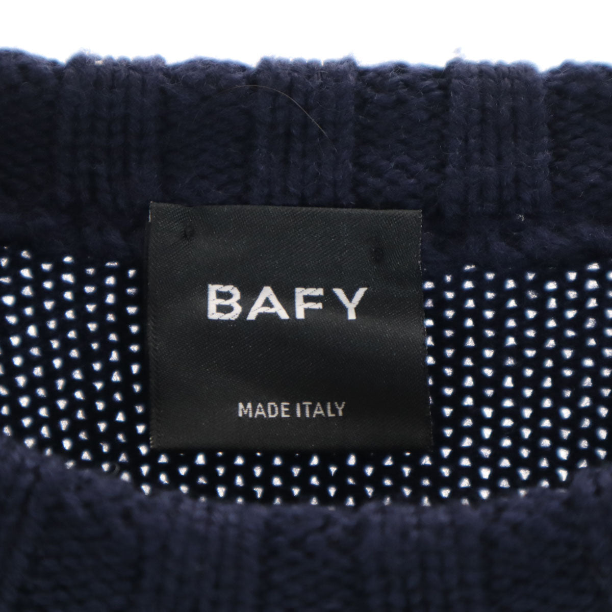 BAFY バフィー イタリア製 長袖 セーター 48 ネイビー ニット メンズ