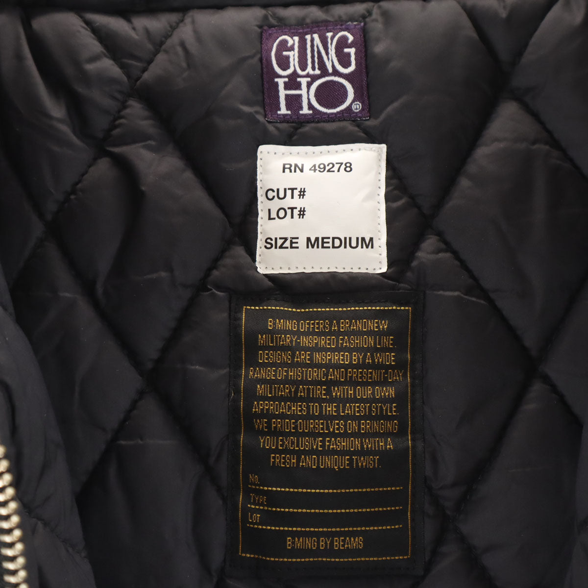 GUNG HO ガンホー B:MING by BEAMS ビーミングバイビームス別注 アクティブ 中綿ジャケット M ブラック ワーク メンズ