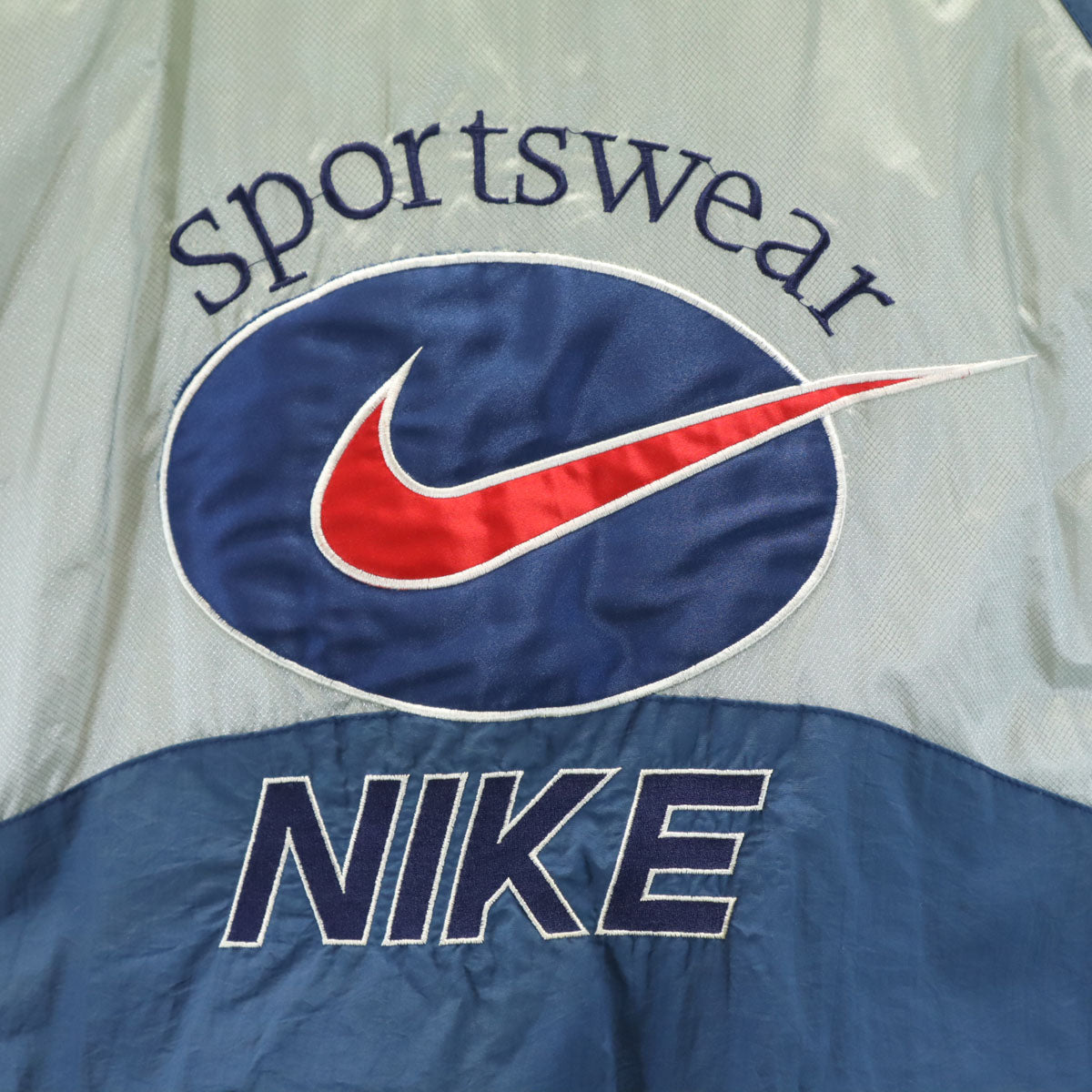NIKE ナイキ 90s オールド バックロゴ 中綿ジャケット M/F 青紺 メンズ