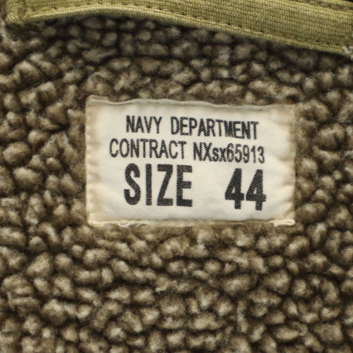 WAIPER ワイパー NAVY DEPARTMENT N-1 デッキ ジャケット 44 オリーブ 裏ボア メンズ