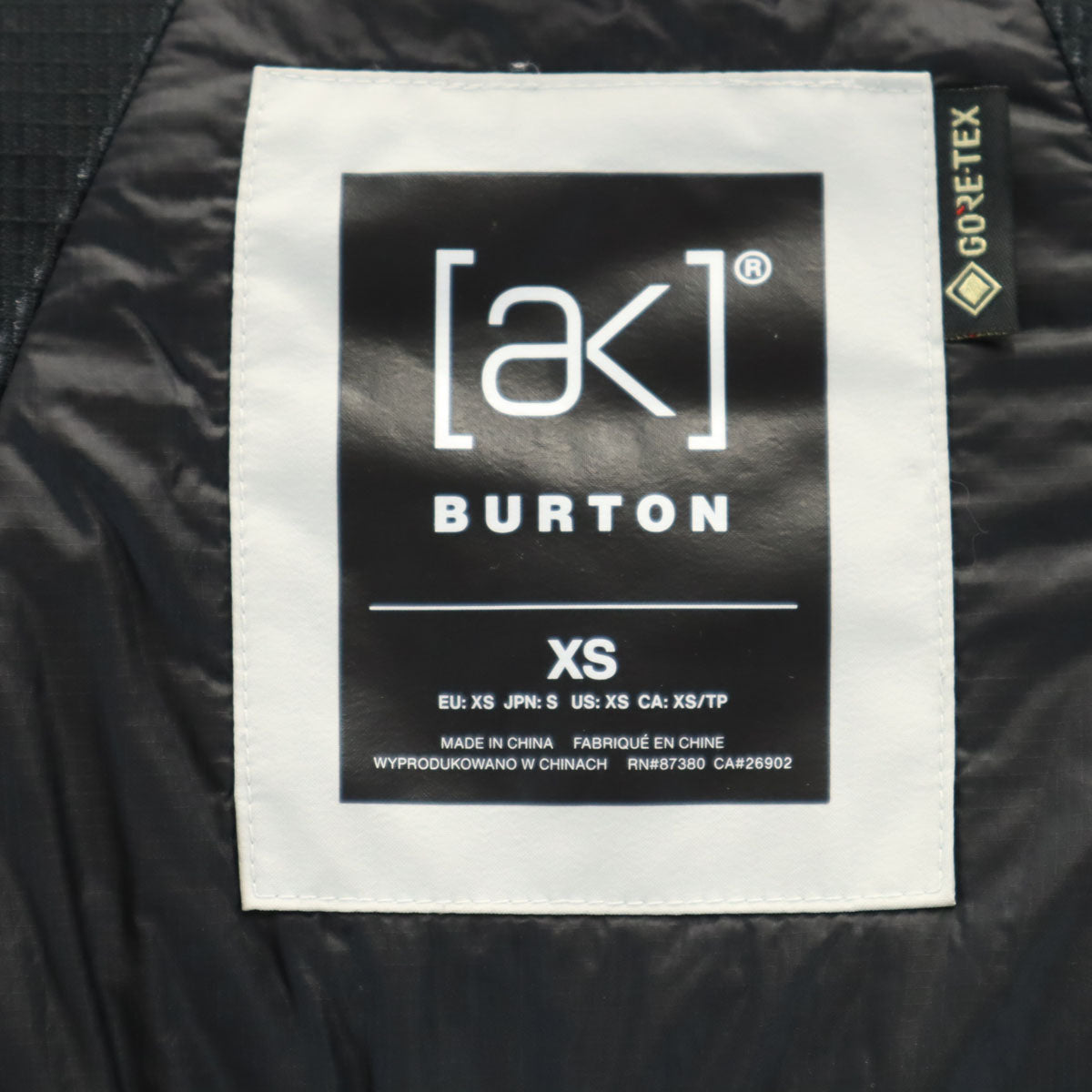 BURTON バートン スノーボード ゴアテックス ジャケット XS グレー メンズ