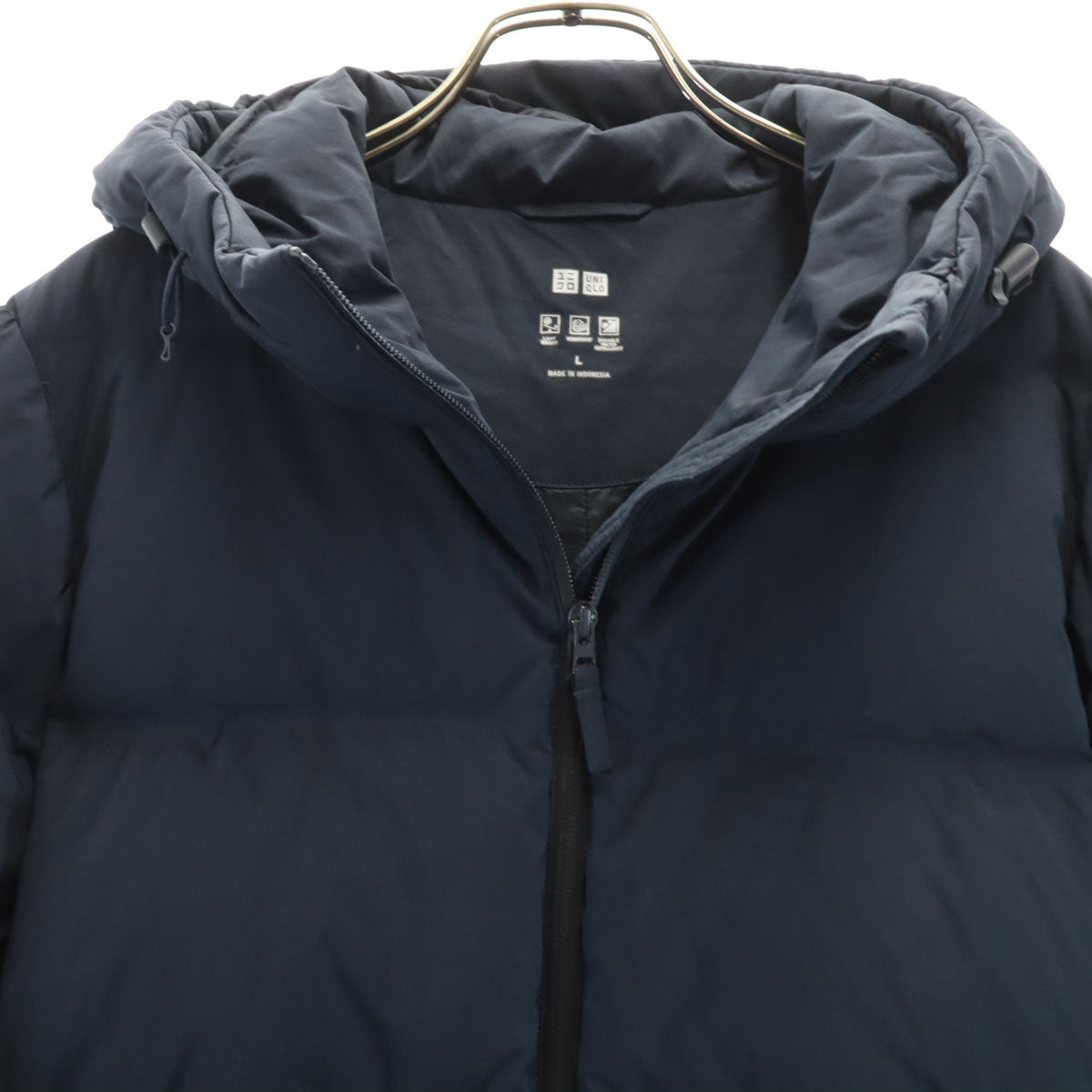 UNIQLO ユニクロ シームレス ダウンパーカー L ネイビー レディース